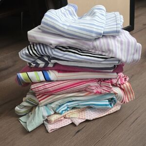 5 Lb Bundle Of 100% Cotton/pima Cotton Vintage Stripe Shirts